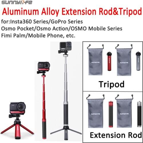 Insta360 One X2 Extension Rod Smartphone Holder Tripod Handheld Retractable Selfie Stick for GoPro/OM 4/Osmo Action/Pocket2/OneR