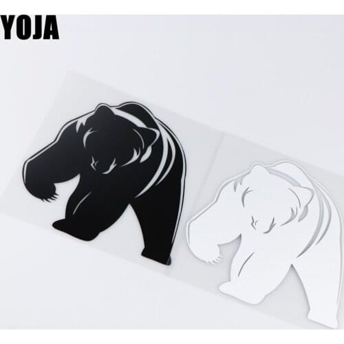 YOJA 15X15CM Strong Bear Animal Vinyl Decal Car Sticker Personality Cartoon Decor ZT2-0180