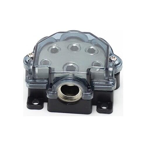 1PC - 1 In - 5 Out Car wiring pile head Waterproof transparent cover terminal