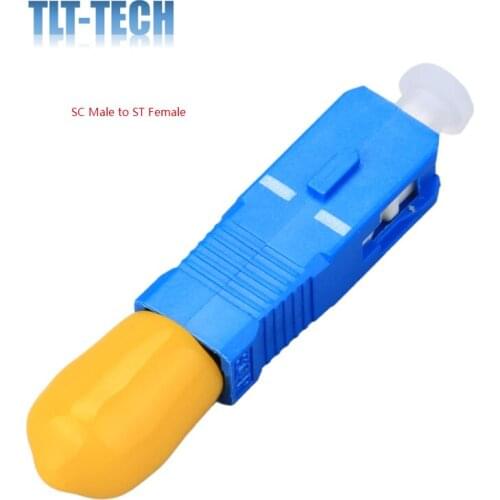 2 Pieces/Pack FTTH Optical Equipment Tool SC Male to ST Female Hybrid Singlemode 9/125 SM Optical Fiber Adapter Connctor