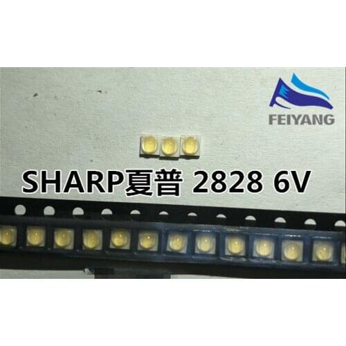 200PCS For Sharp LED Backlight High Power LED 0.8W 2828 6V Cool white 43LM GM2CC3ZH2EEM TV Application