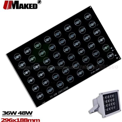 298x188mm LED PCB 36W 48W RGB LED Aluminum Plate Heatsink High Power PCB Plate For Outdoor Light Landscape Floodlight lamps
