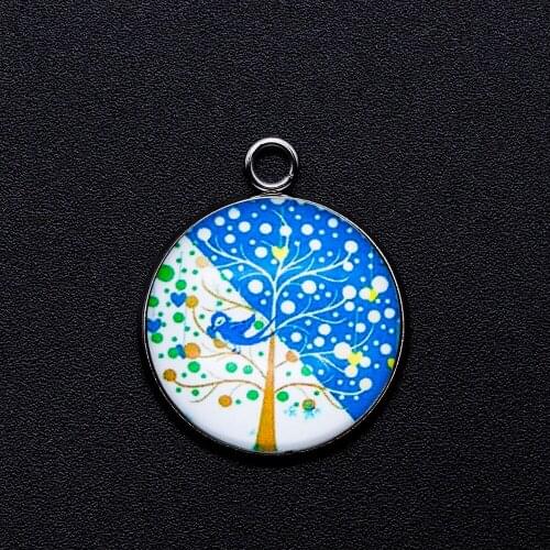 5pcs/lot Tree of Life Cabochon Jewelry Pendant DIY Charms Wholesale Necklace Making Charm Pendants for Necklaces Making