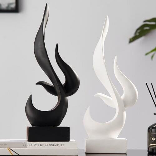 Resin Embellishments Abstract Sculpture Home Decoration Accessories For Living Room Art Statues Office Desk Christmas Decoration