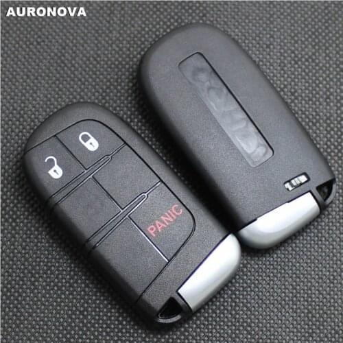 AURONOVA New Replace Keyless Entry Key Shell for Jeep Dodge Chrysler 300 5 Button Remote Car Key Fob Case