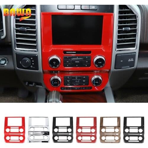 BAWA Carbon fiber style Central control Gear Shift Panel Covers Stickers Trim Accessories for FORD F150 2015+Car Interior Access