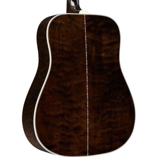 Free shipping AAA flame maple 6 strings solid spruce guitar real abalone brownish flight birds custom dreadnought folk guitar
