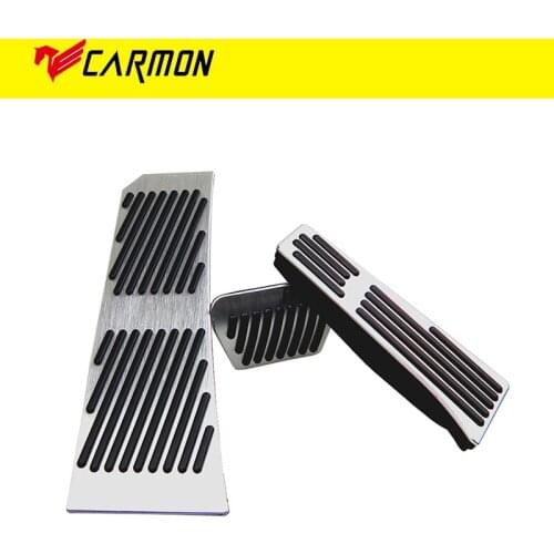 No Drill Gas Brake Footrest Pedal Plate Pad For BMW New 5 6 7 series GT Touring X3 X4 Z4 Aluminum alloy gas brake pedal LHD AT