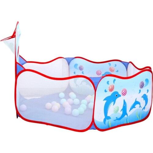 Children Hexagonal Large Tent Game House Kid Crawling Ten Toy Balls Ocean Shooting Basketball Pool Holder Education Fence Gift