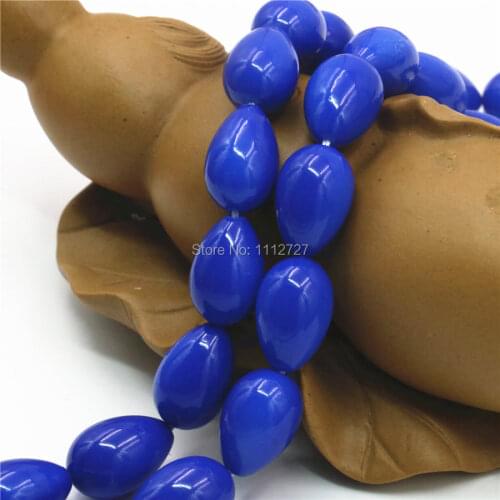 Hot Sale 9x13mm Ornaments Christmas Gifts Women Girls Imitation Blue Pearl Glass Loose DIY Beads Jewelry Making Design