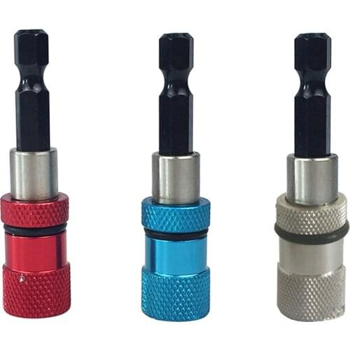 Quick Release Magnetic Bit Screwdriver Holder 1/4" Hex Shank Magnetic Drywall Screw Bit Holder Drill Screw Tool