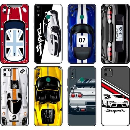 Black tpu Case For Huawei Y9S Y6S Y8S Y5P Y7P Y8P Case For Huawei Y5 lite Prime 2018 Y6 2019 Cover luxury cool sports car
