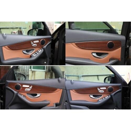 Car Interior Door Decoration Panel Cover Trim Car Accessories for Mercedes Benz C Class W205 GLC 2020-2021