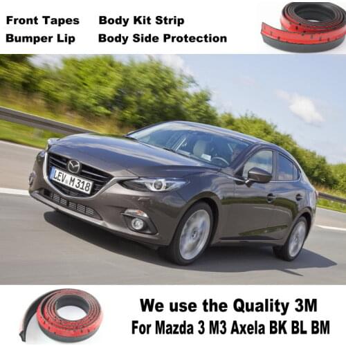 For Mazda 3 Mazda3 M3 Axela BK BL BM Bumper Lip / Front Spoiler Deflector For Car View Tuning / Body Kit / Strip Skirt Stickers