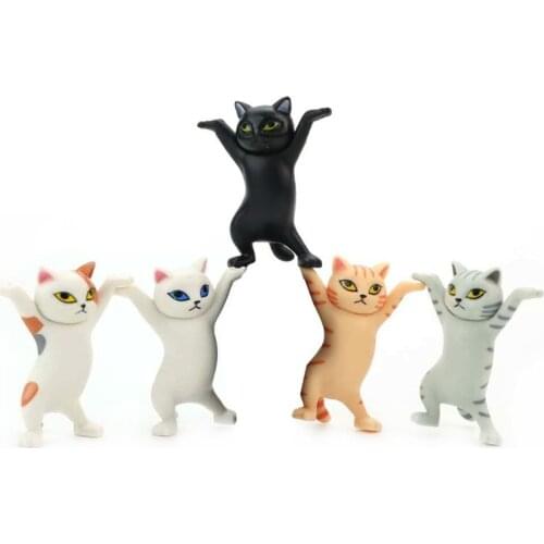 5pcs Carrying Coffin Cat Action Figures Interesting Cat Dolls Creative Ornaments Y4UD