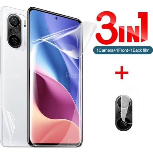 3 in 1 Hydrogel Protector Film For Xiaomi Redmi K40 Pro Plus On Xiami Redmy K 40 40Pro Safety Clear Full Protective Camera Glass