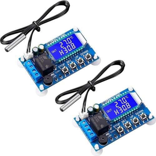 Hot XD-2Pcs XY-T01 Electronic Temperature Controller, Control Module -50Celsius to 100Celsius Temperature Control Switch Boards