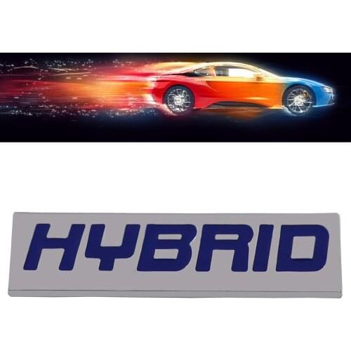Chrome Blue HYBRID for Auto Engine Fender Trunk Lid Emblem Decal Badge Sticker