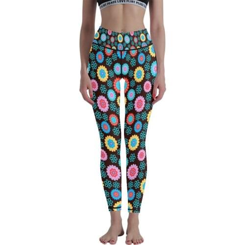 Creative Design Stretch 3D Printing High Waist Seamless Yoga Pants Nine-point Pants Fitness LeggingsTight Pants Women Movement