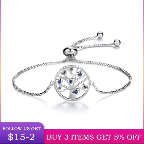 LByzHan 2020 New 100% Real 925 Sterling Silver Tree of Life Bracelet Simple Design For Women Making Party Birthday Gift CMB79