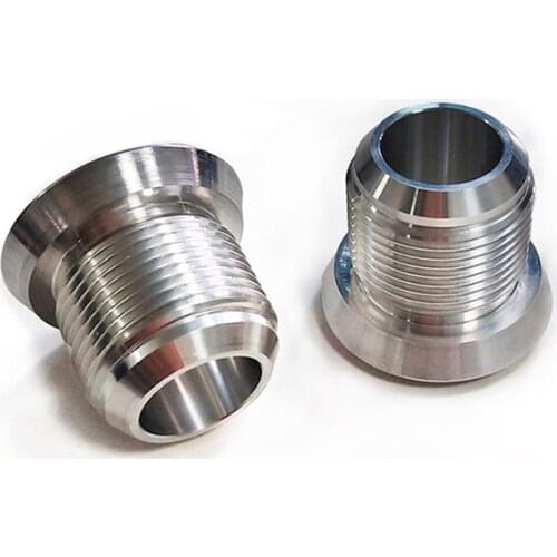 -16AN AN16 Silver Male Aluminium Weld On Fitting Round Base