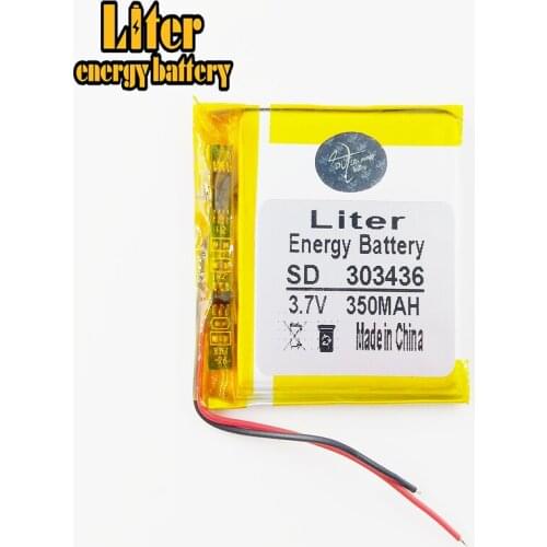 Best battery brand 303436 3.7V lithium battery 033436 350MAH 303535 MP3 MP4 Portable Speaker Recorder