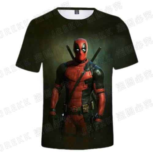 2021 New Cool Deadpool 3D T shirt Men Women Children Marvel Fashion Streetwear Boy Girl Kids Printed T-shirts Summer Tops Tee