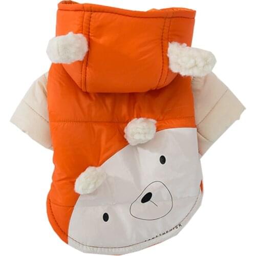 Pet Clothes Winter Thick Warm Dog Clothing Cute Cartoon Print Puppy Cotton Down Jacket For Small Medium Dogs Coat Dog Supplies