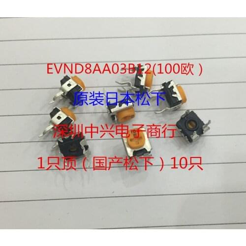 Original new 100% horizontal potentiometer 101 with adjustable resistance EVND8AA03B12 100R (SWITCH)