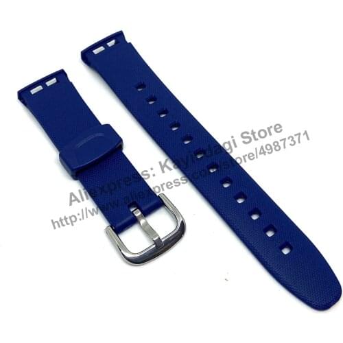 Genuine Casio EDB-120 E-Databank - Watch Band Strap - 19mm Blue Rubber NOS