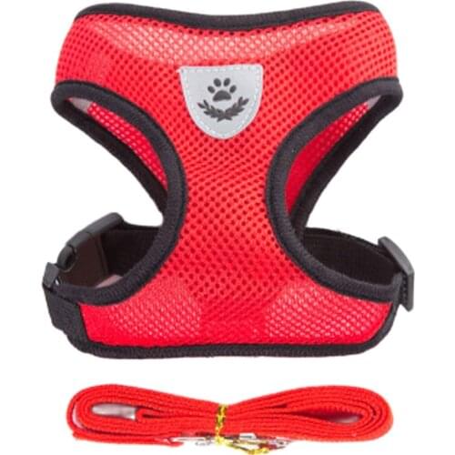 Dog Leash Breathable Small Dog Pet Harness and Leash Set Puppy Cat Vest Harness Collar for Chihuahua Pug Bulldog Cat Arnes Perro