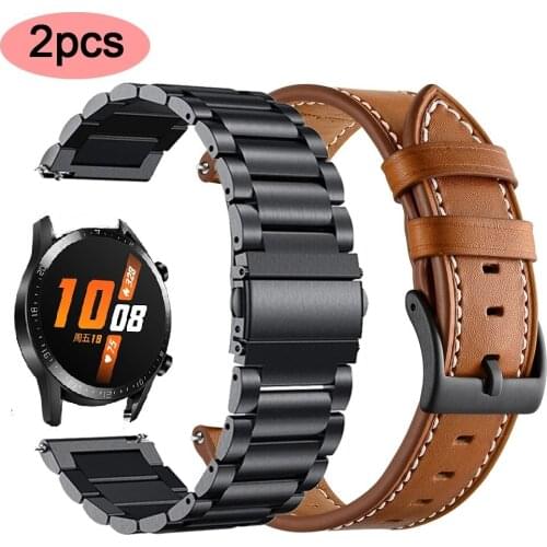 The New leather Watchbands 20 22 mm For Huawei Watch GT 2 42/46 Strap Quickly install smart watch accessories wristband bracelet