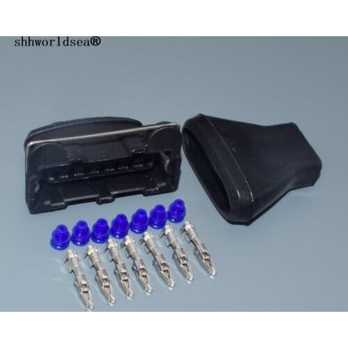Shhworldsea 7 Pin/Way 3.5mm Female waterproof Connector Plug With Rubber Boot Junior Power Timer Ignition Module