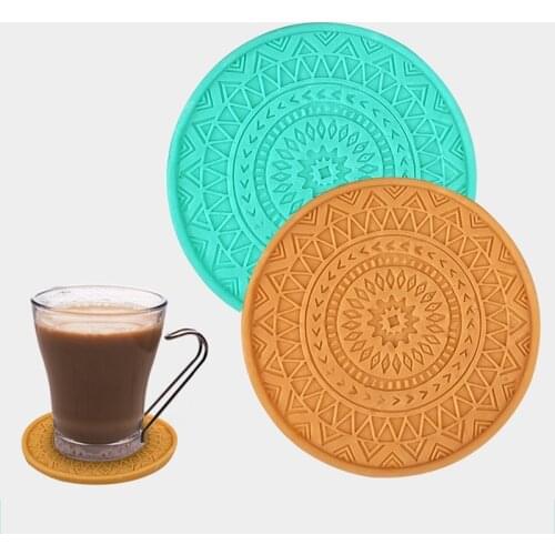 Silicone Round Coaster Mold Multi-function Safe Easy To Demould DIY Mug Mat Mold Slip Anti-hot Pad Kitchen Tools