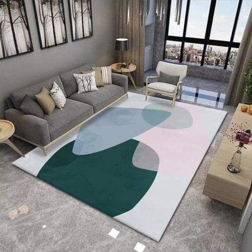 Nordic abstract geometry living room carpet Modern minimalist coffee table cushion Model room display carpet Washable