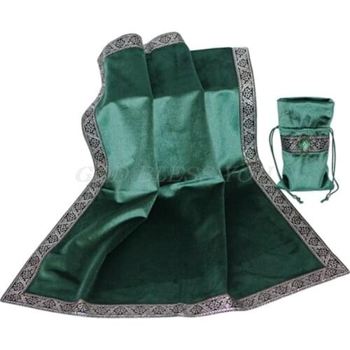 Altar Tarot Cloth Velvet Tarot Cards Tablecloth with Bag Oracle Divination Playing Card Pad Board Game Accessories Drop Shipping