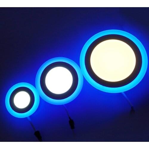 6W 12W 16W 24W LED Panel Downlight Round 3 Model LED Lamp Panel Light Double Color Ceiling Recessed Lights Indoor Lighting Bulb