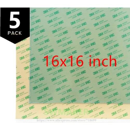 SWMAKER 16x16 inch (i.e 400x400 mm) Replacement PEI Sheet with 468MP adhesive tape for Reprap Prusa i3 MK2/Rework 3D Printer