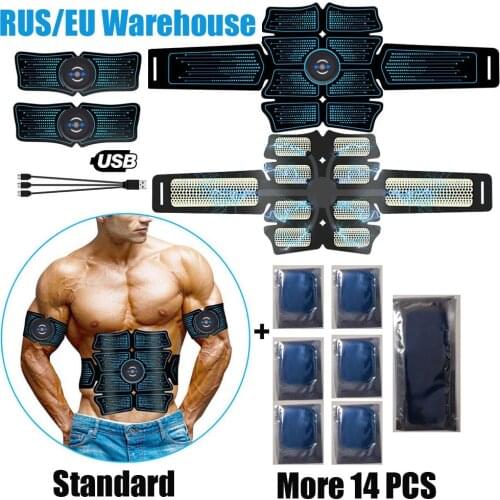 Electronic Abdominal Muscle Stimulator Toner EMS Waist Trainer Abs Fitness Gear Electrostimulation Exercise Home Gym Equipment