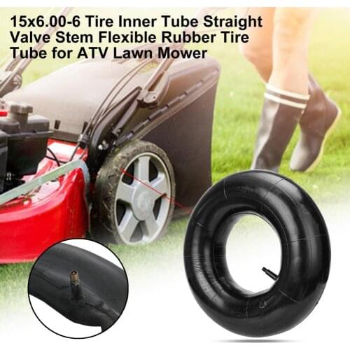15x6.00-6 Tire Inner Tube Straight Valve Stem Flexible Rubber Tire Tube for ATV Lawn Mower