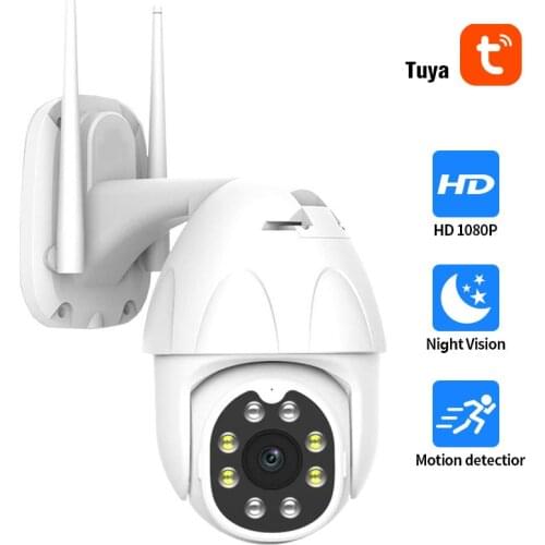 Waterproof Outdoor IP Camera PTZ 1080P 2MP Tuya Smart Life HD P2P WiFi Security Camera CCTV Surveillance Camera