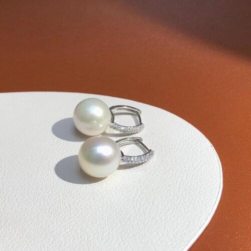 Girls Jewelry 925 Sterling Silver Earrings Findings Settings Base Mountings Parts Mounts for Pearls Agate Crystal Stones Jade