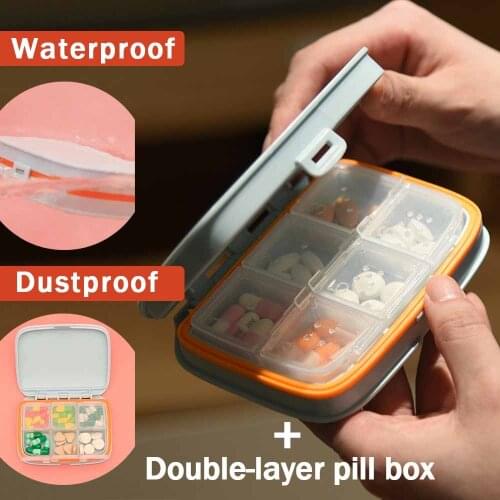 1PCS Pill Case 4/6 grid Compartment Travel Pill Box Diabetic Pill Box Weekly Medicine Tablet Dispenser Splitters Organizer