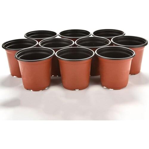 10Pcs/set Plastic Nursery Pot Contain Flowerpot Desktop Potted Plant Seedlings Planter Pots Home Tool