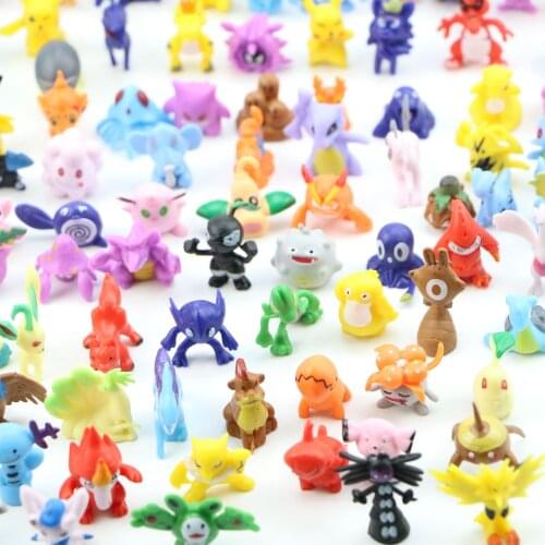 144 Pcs/ Lot Pocket Monsters Action Figure Toys Pokemons Capsule Toy Doll Mini Pikachu Venusaur Ditto Gengar Model Toys for Kids