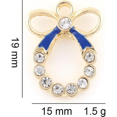 20PCS Colorful Circle Dangle Pendant Crystal Bracelet Handmade Charms Accessories