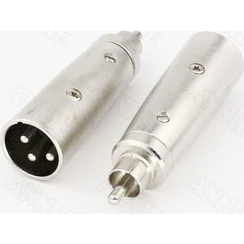 30pcs/lot J3P 3 Pin XLR Male To J RCA Male Socket Microphone Plug