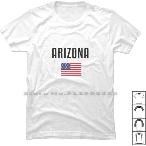 Arizona T Shirt 100% Cotton State Flag Location Arizona State Love Home Flag Me Love