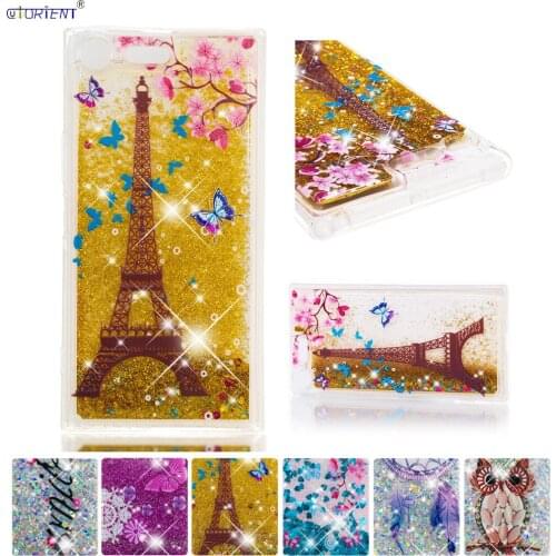 Bling Case For Sony Xperia XZ Premium Glitter Dynamic Liquid Quicksand Phone Cover G8142 G8141 Soft Silicone Back Cases Funda