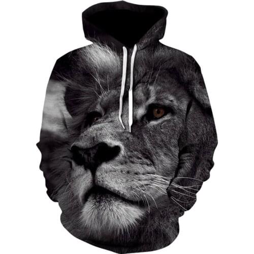 Brand animal lion Sweatshirt 3D print Cartoon Fashion hoodies men/women Casual Pullover Streetwear Funny Hoodie loose jacket 5xl